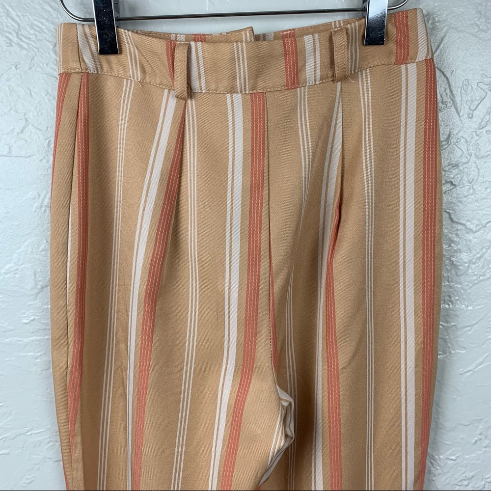 Nasty Gal highwaist pinstripe coral trousers 6 - Picture 8 of 10